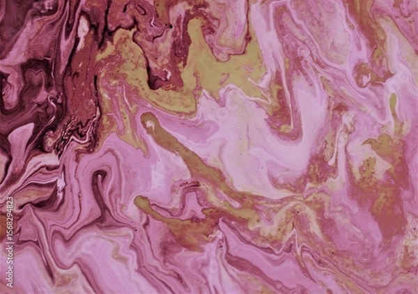 Fototapeta Marble abstract acrylic background. Marbling artwork texture. Agate ripple pattern. Gold powder.