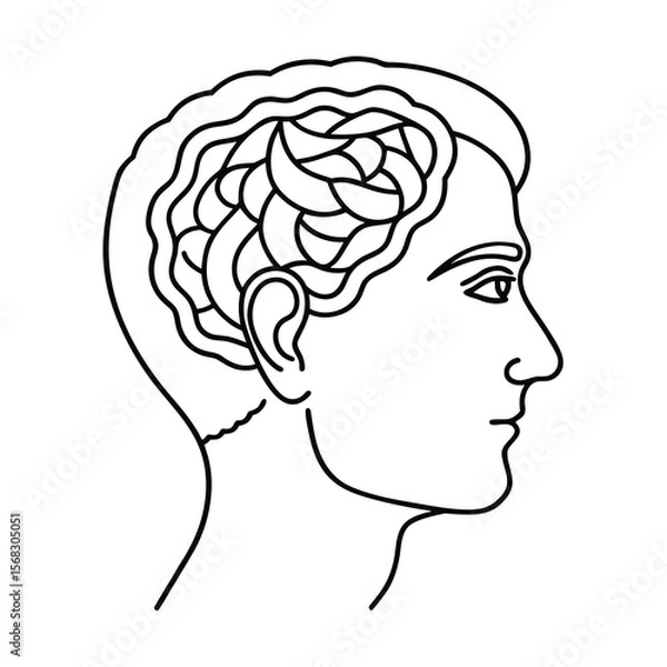 Obraz human head silhouette