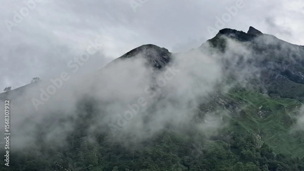 Obraz brume sur la montagne