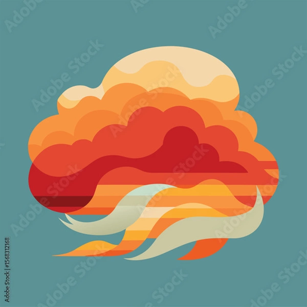 Obraz vector illustration of a cloud