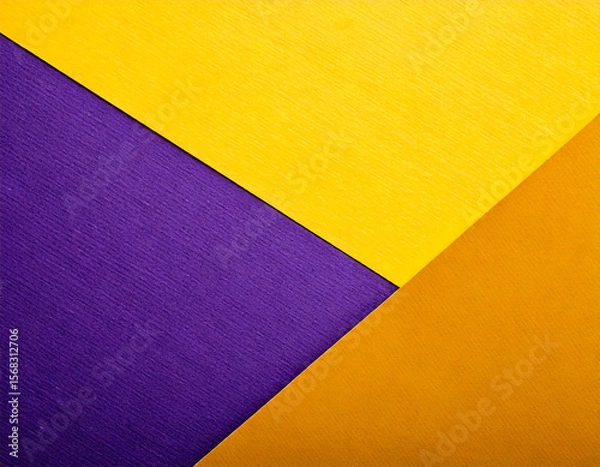 Obraz Yellow and purple torn paper texture background with rough, natural surface. Bright, colorful, and creative abstract design. Perfect for posters, graphic design, scrapbooking, advertising, or modern a