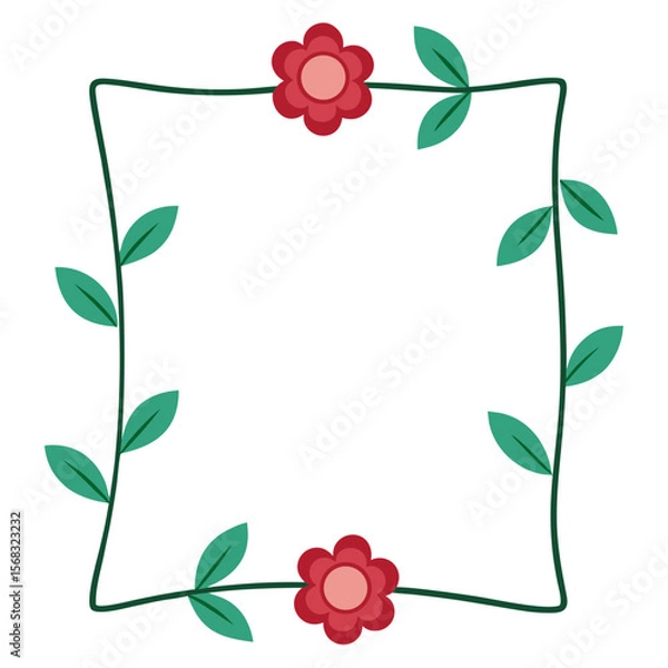 Obraz frame with roses and butterflies