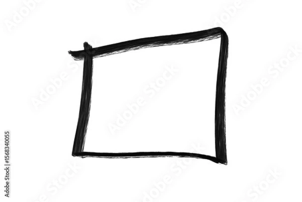 Fototapeta black border frame on transparent background