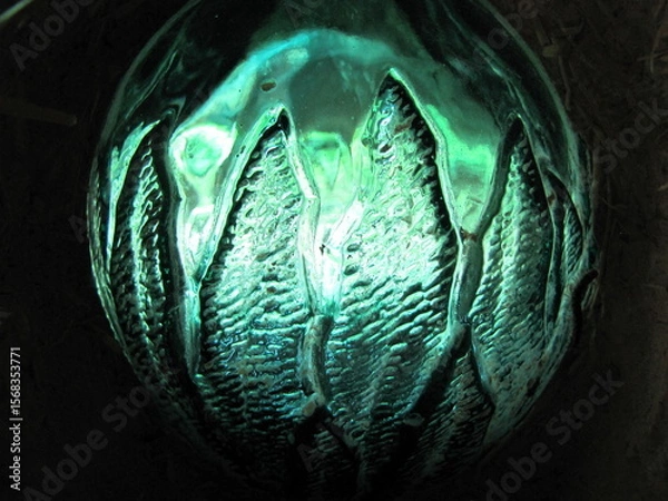 Obraz blue glass bottle