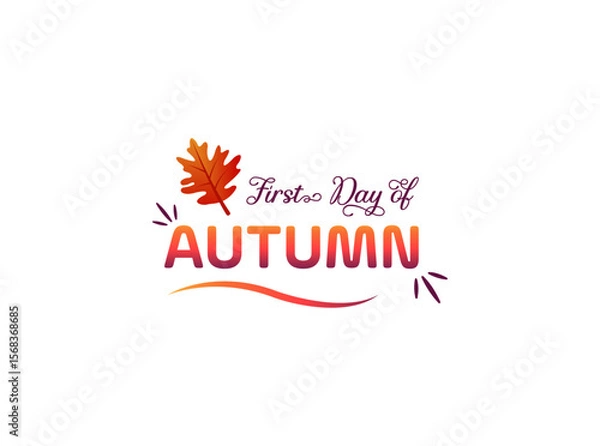 Fototapeta Autumns First Day Celebrate the Seasons Arrival with Fall Leaves