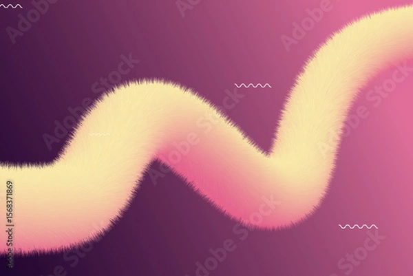 Obraz "Fluffy Abstract 3D Gradient Shape on Pink Background"