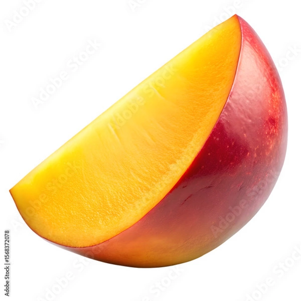 Fototapeta Mango Slice Isolated on White Background