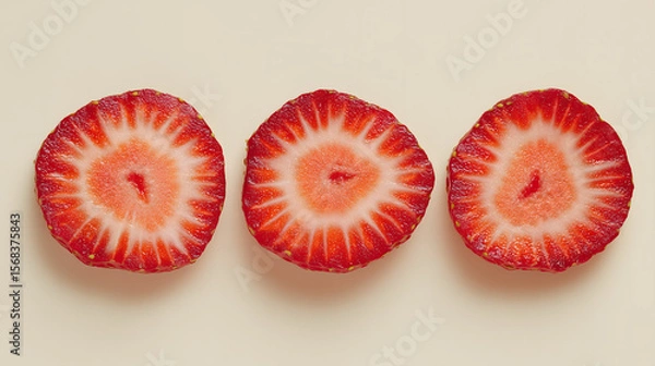 Fototapeta Close-up of strawberry slices