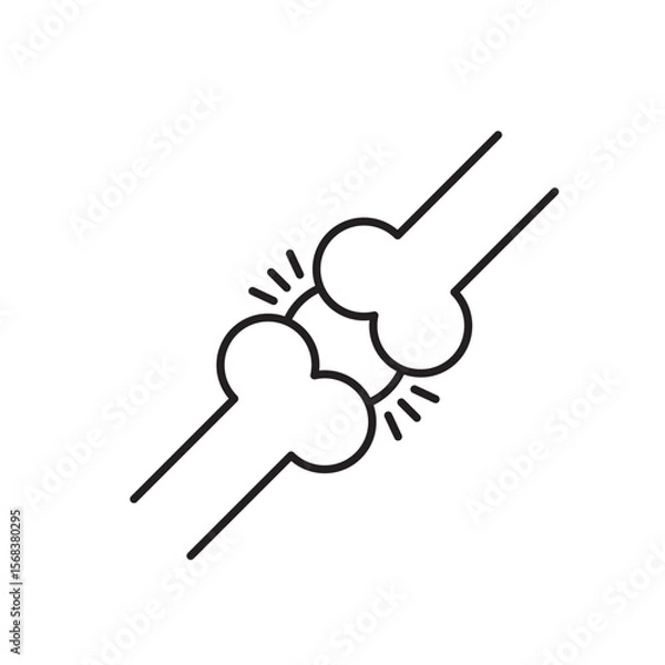 Obraz Bone icon, Human joints, calcium Symbol Outline icon Transparent background