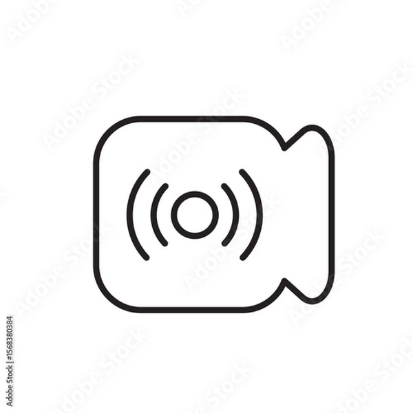 Obraz Streaming icon, live Symbol Outline icon Transparent background