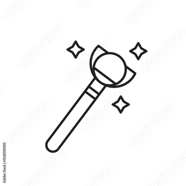 Obraz Magician icon, Magic wand, Stick Symbol Outline icon Transparent background