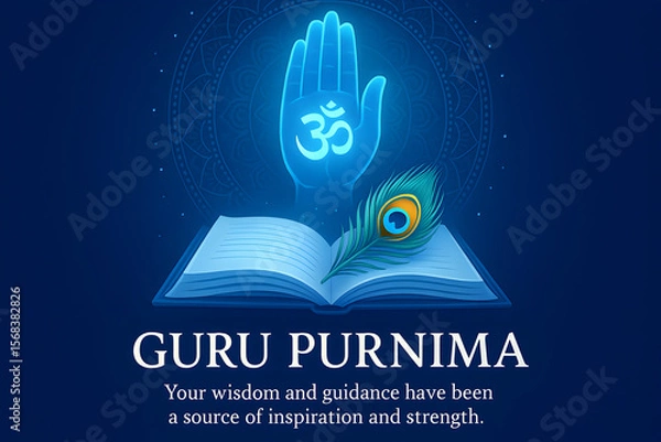 Fototapeta Guru Purnima: Serenity and Gratitude for Wisdom and Guidance