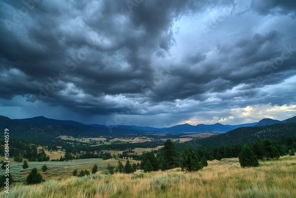 Fototapeta clouds over the mountains