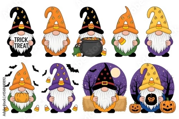 Obraz halloween monsters set