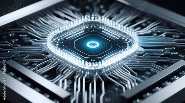 Fototapeta Diamond Core Logic: Technological Brilliance
