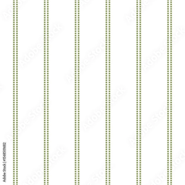 Fototapeta Ticking Olive Green Strip Vertical Seamless Vector Pattern Background