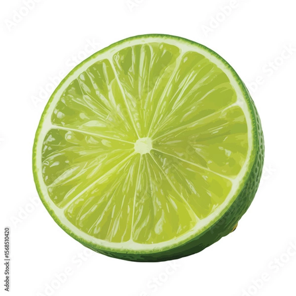 Fototapeta Close Up of a Fresh Lime Slice