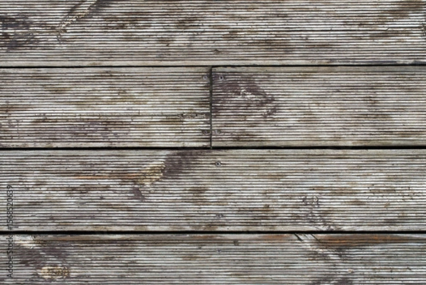 Obraz Rough texture of aged wooden boards with horizontal grooves