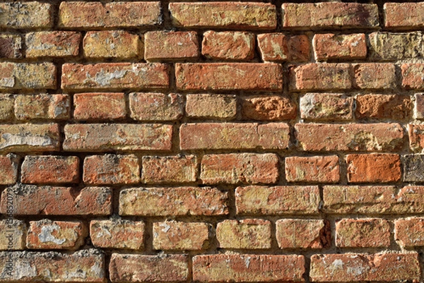 Obraz Vintage brick wall texture with rough surface and natural lighting