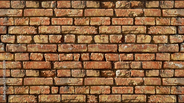 Obraz Vintage brick wall texture with rough surface and natural lighting