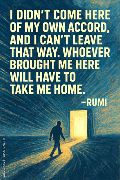 Fototapeta Sufi Poster on the Soul’s Homecoming and the Journey Toward the Next World