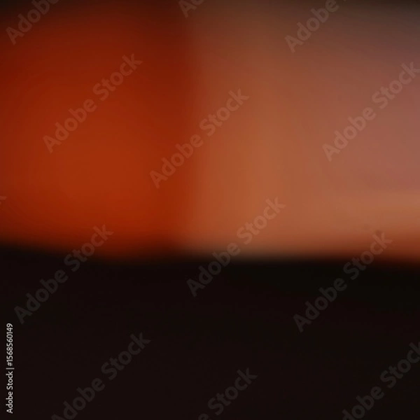 Fototapeta Smooth Red to Orange Gradient Background with Dark Underside