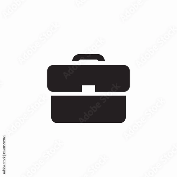 Obraz work office briefcase icon sign vector