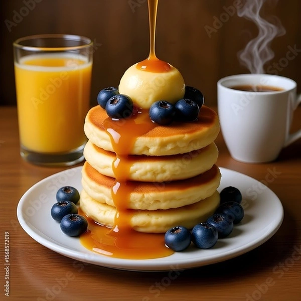 Obraz pancakes with honey