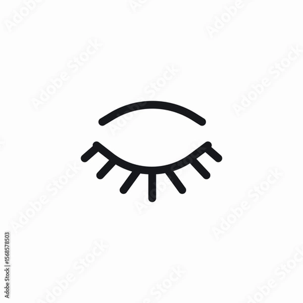 Obraz closed eye icon sign vector