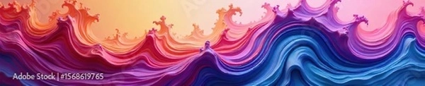Obraz Mesmerizing Swirl of Sapphire and Cyan Water Abstract Liquid Art Background