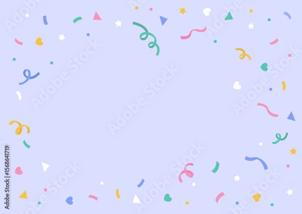 Fototapeta Vector illustration of colorful confetti.