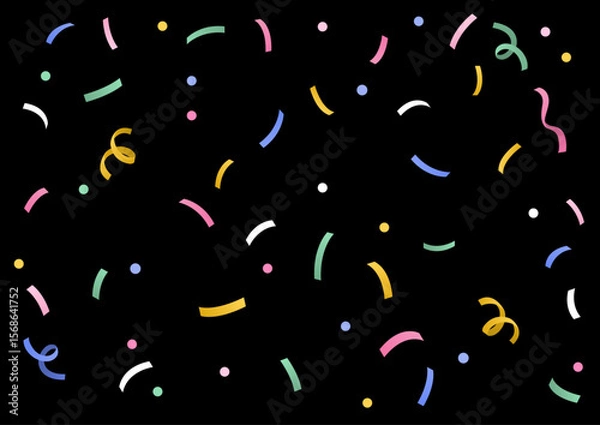Fototapeta Vector illustration of colorful confetti.