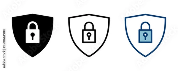 Fototapeta Security icon vector isolated on white background. protection icon. privacy. vpn
