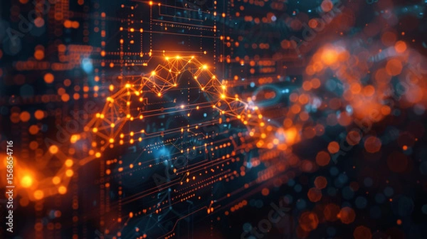 Obraz abstract technology background