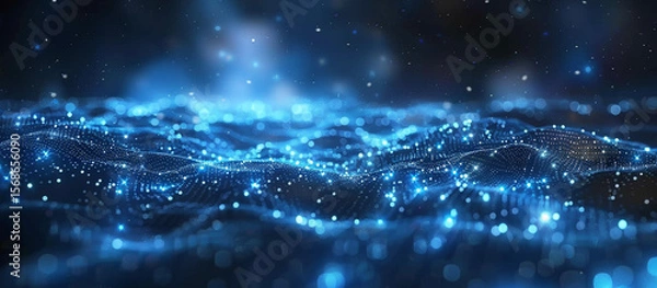 Obraz Abstract digital wave.