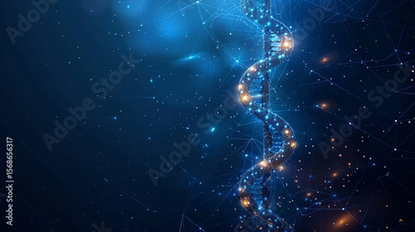 Obraz Abstract DNA molecule graphic.