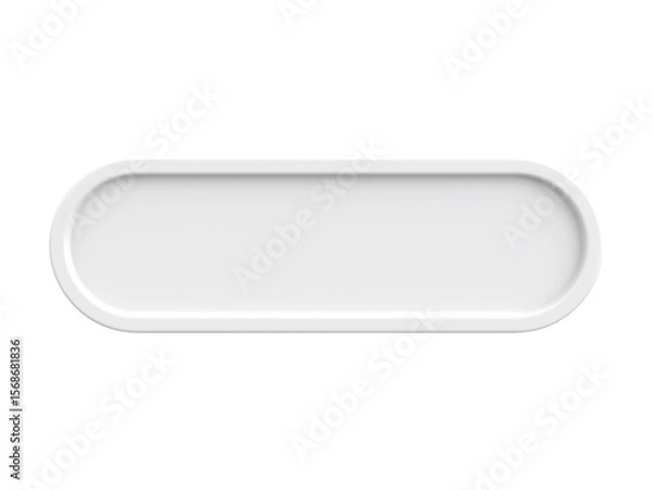 Fototapeta Blank white square button icon for web design