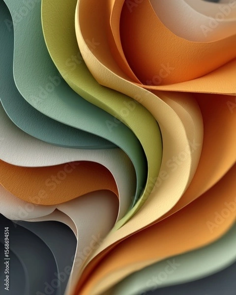 Fototapeta Abstract Colorful Paper Layers