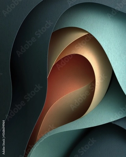 Fototapeta Abstract Paper Layered Design