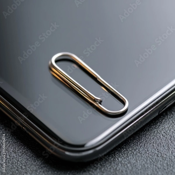 Fototapeta Smartphone and SIM card eject tool