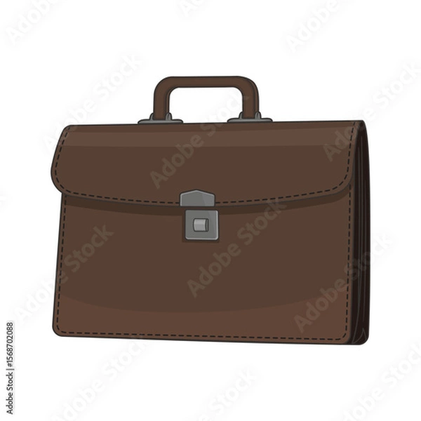 Obraz Leather office bag. Vector design