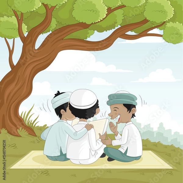 Obraz Joyful Gathering Under the Tree