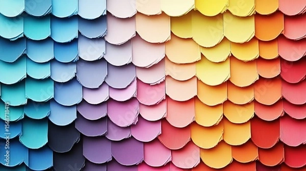 Fototapeta Close up Gradient Color from palate paint