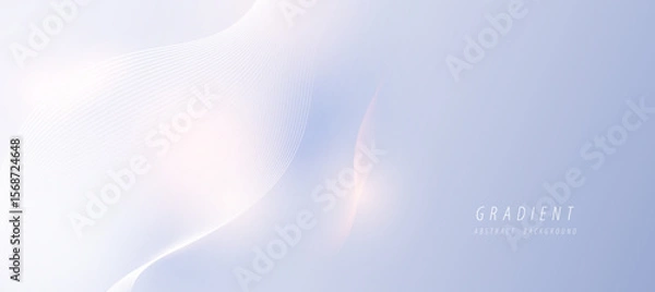 Fototapeta Smooth and soft abstract design with white-blue pastel tones and light blur effects. Suitable for modern branding, skincare, and health products.
