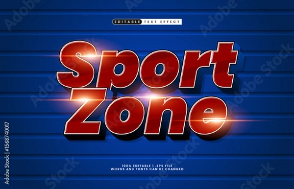 Obraz sport zone editable text effect with a team and sport text effect