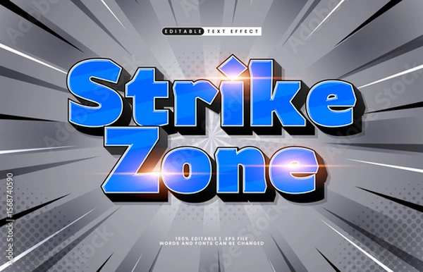 Obraz strike zone editable text effect with a team and sport text effect