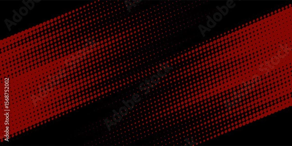 Fototapeta Halftone dots red and blue color pattern gradient grunge texture background. Dot pop art comic sport style vector illustration. modern background