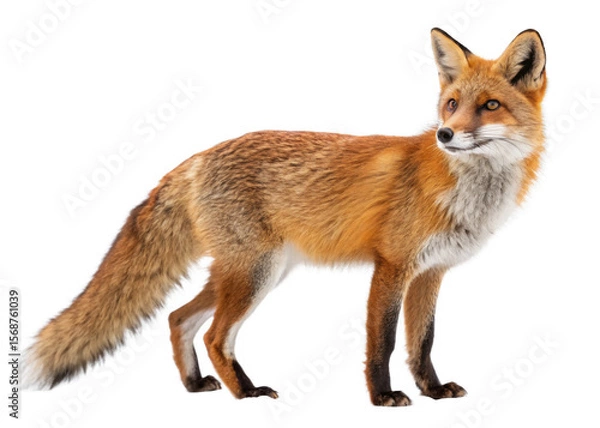 Fototapeta fox  on a isolated transparent background