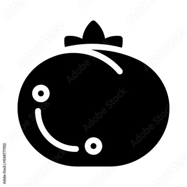 Fototapeta icon tomato with style glyph