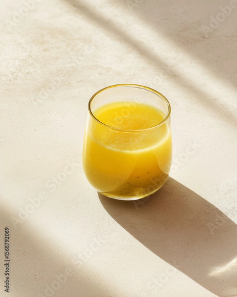 Fototapeta orange juice in glass. Generative AI